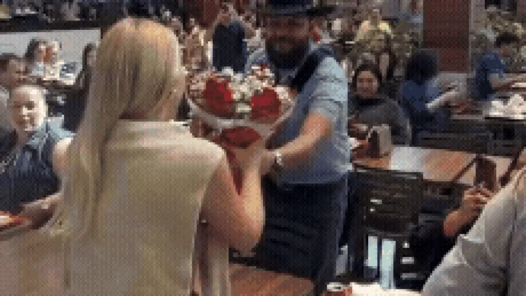 Brazil Man Stops Food Court for Passionate Declaration