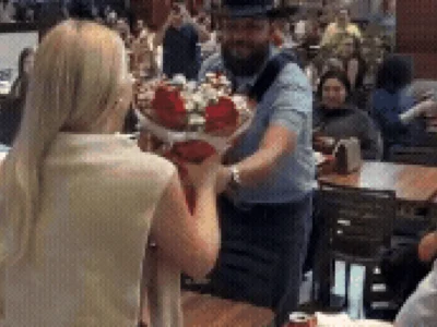 Brazil Man Stops Food Court for Passionate Declaration