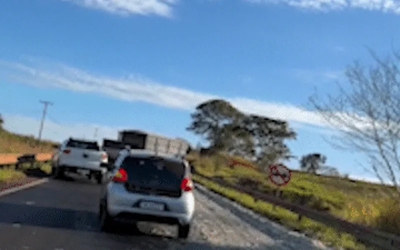 Brazil book fair debris partially blocks MS-395 highway
